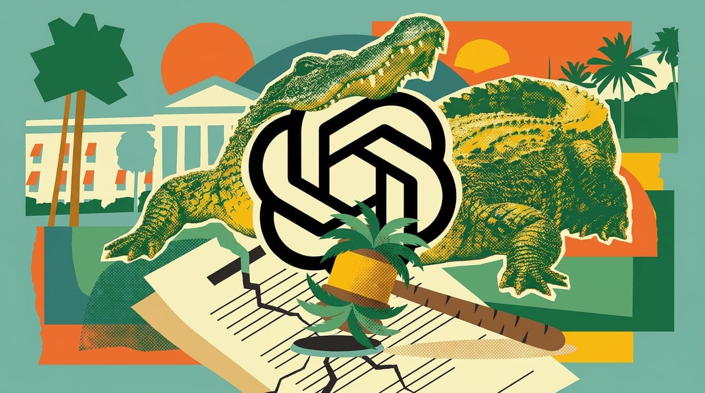 Иллюстрация к новости об иске Флориды против OpenAI из-за ChatGPT и доступа детей к чат-боту