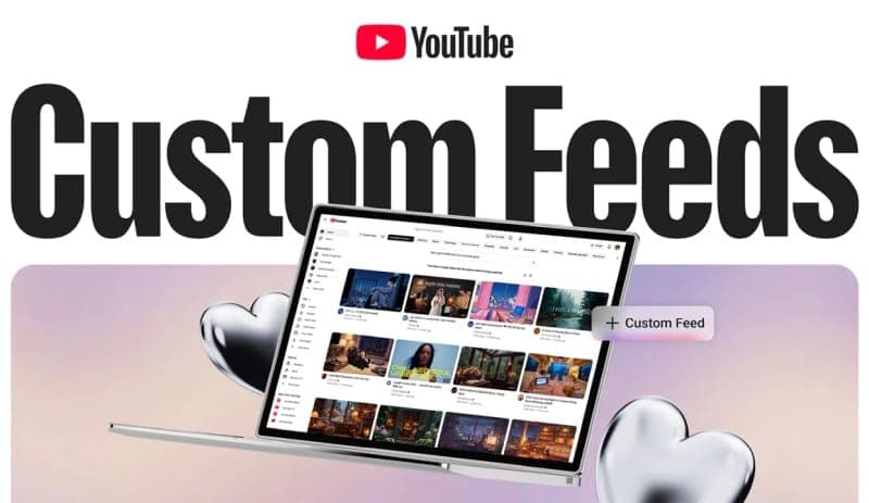 Интерфейс YouTube с полем для создания пользовательской ленты на базе ИИ